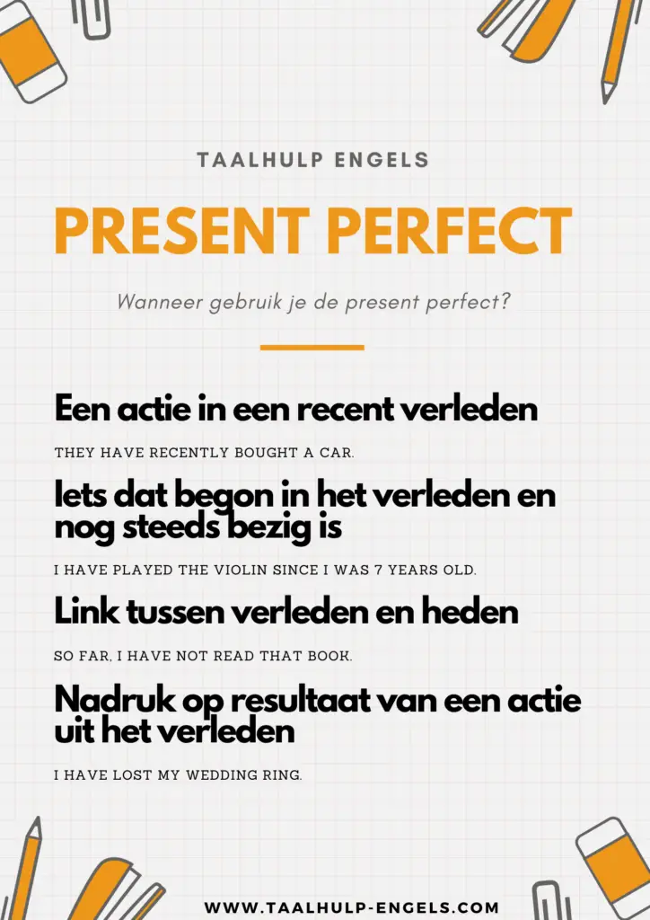Present Perfect - Gebruik Taalhulp Engels