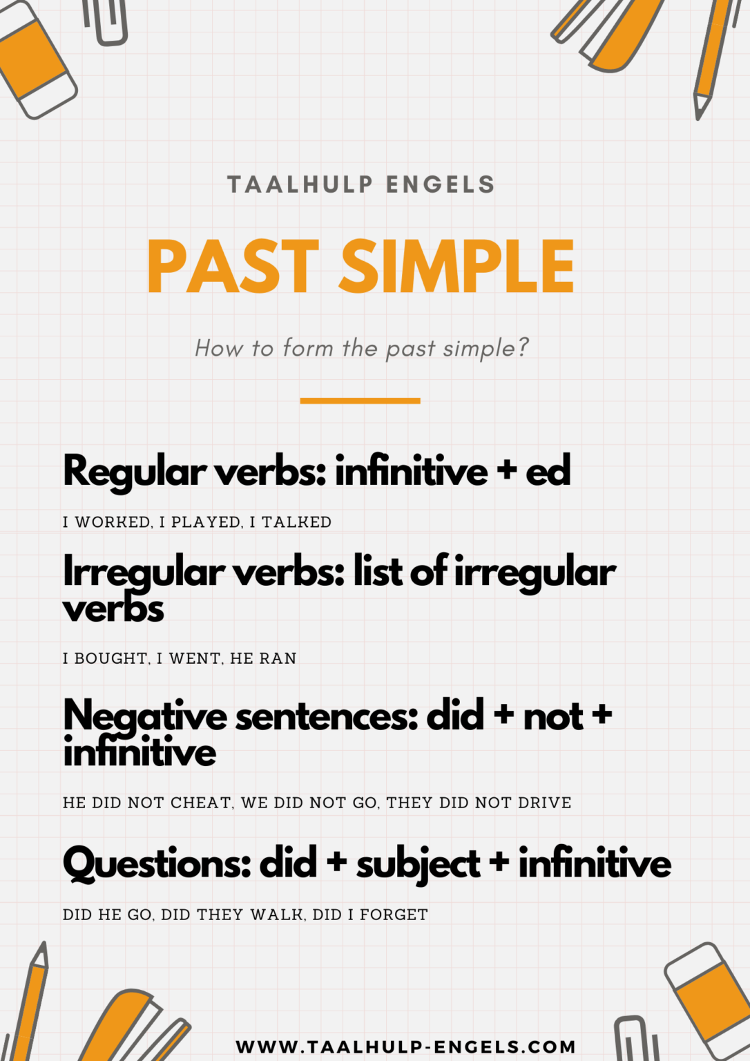 Past Simple – Taalhulp Engels