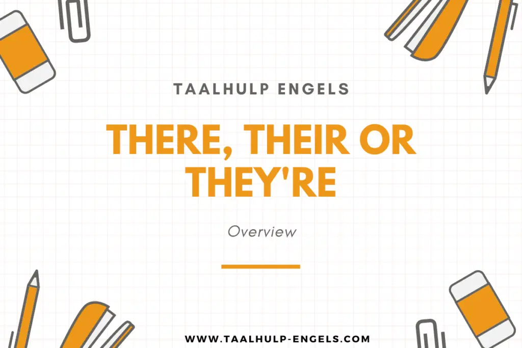 There their or they're Taalhulp Engels