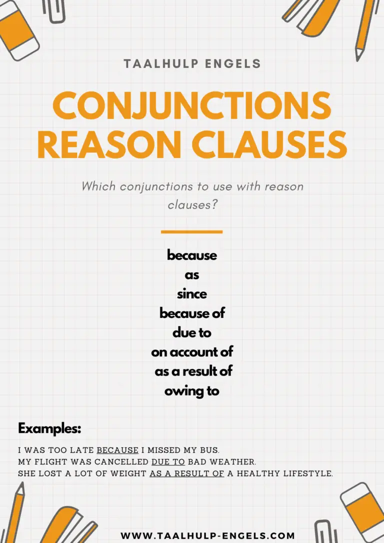 Purpose and Reason Clauses Taalhulp Engels
