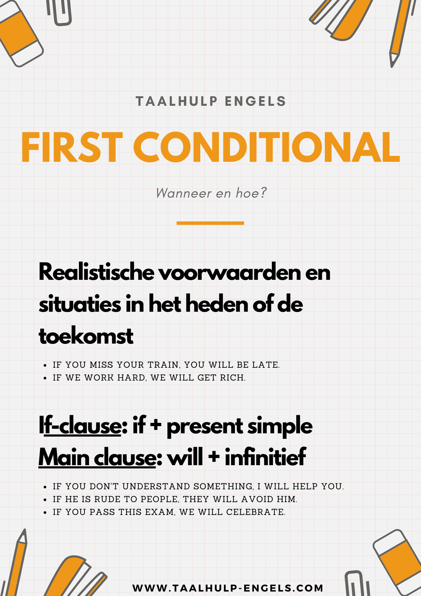 De First Conditional Taalhulp Engels